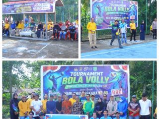 Meriahkan Hari Bhayangkara ke-80, Polres Kepulauan Meranti Gelar Turnamen Bola Volly di Kampung Tangguh Anti Narkoba