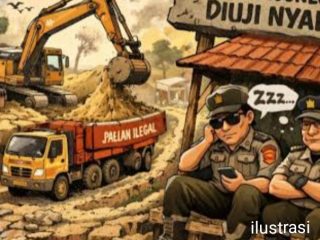 Aktivitas Tambang Sirtu Ilegal di Jalan Bupati, Kampar, Terus Beroperasi, Polsek Tambang Kemana?