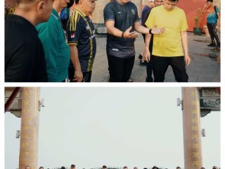 Jalan Pagi Sambil Ngopi, Kapolres dan Bupati Meranti Bahas Posko Karhutla di Desa