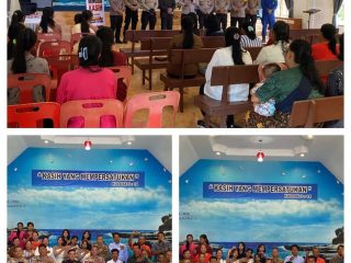 Minggu Kasih Polres Meranti Ajak Warga Bungur Cegah Karhutla dan Jaga Pilkades Damai